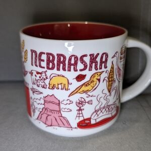 Starbucks Nebraska Red and White Mug